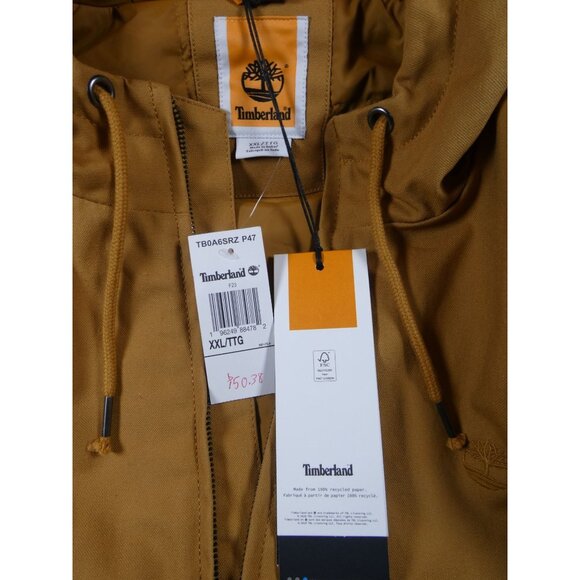 Timberland Men's Insulated Canvas Hooded Bomber Jacket Size XXL - Picture 14 of 14